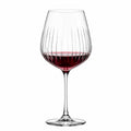 Weinglas 550 ml Glas transparent für Rotwein geripptes Stielglas