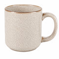 Keramiktasse 350 ml Beige mit gesprenkelter Glasur und Henkel